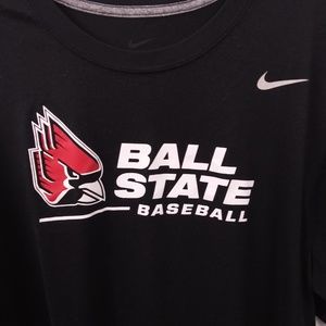 Nike Ball State University Black Baseball t-shirt